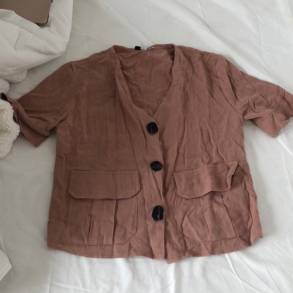 Pink Button Up Top - image 1